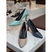 엘칸토 [신상] 여성 양가죽 펌프스 드레스 구두(8cm)..#스크래치와 오염에 강한 고급 크로코 엠보 사용..스펀지 압축 까래 적용하여 쿠션이 완전좋음 LCWD24U14C