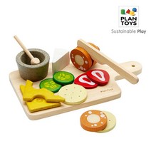 플랜토이즈 원목장난감 주방놀이 치즈플레이트 세트 3631, 단품