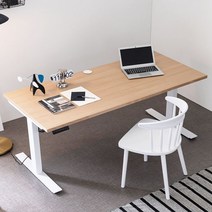 아씨방 아씨방가구 심플 USB 전동식 높이조절책상 160cm, USB 높이조절 책상 그레이