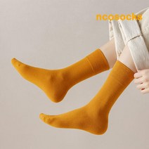 아트박스/앤코양말 비비드 컬러 여성 장목 무지양말 4매세트