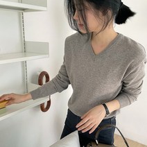 슈가펀 여성용 퍼스트 브이넥 니트