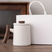티이야기 화이트 도자기 티팟 차주전자 차우리는 메이커, 01. 세라믹 화이트 머그컵