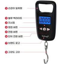 여행용 디지털 손저울 측정값50kg 주방용 휴대용 가방 수화물 캐리어 저울 해외여행필수품, 저울WH A17L 골드