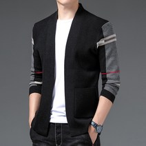 [RichMagic] 상위 학년 새로운 Autum 겨울 디자이너 브랜드 럭셔리 패션 니트 카디건 스웨터 남성 캐주얼 유행 코트 자켓 남성 의류