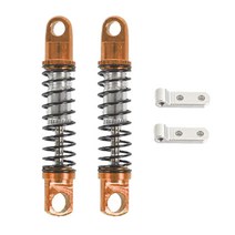 GHSHOP 2x rc 자동차 알루미늄 완충기 댐퍼 wpl d12 1:10 스케일 rc 오프로드 크롤러 드리프트 자동차 교체 액세서리, 4.2x0.7cm, 금속, 옐로우