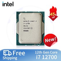 인텔 코어 i7-12700 i7 12700 2.1 GHz 12 20 스레드 CPU 프로세서 10NM L3 25M 66W LGA 1700 새롭지 만 팬 없음
