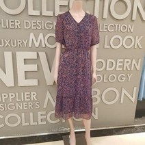 BCBG NC13 여름 패턴 프린트 V넥 반팔원피스 롤리 쉬폰 여름 반팔 원피스 B2C7O611