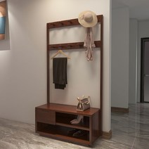 벤치책장 창틀 다용도 캐비닛 서랍 침실, 105CM 화이트 옷걸이
