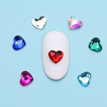 하트 네일스톤 평스톤 M 10개입, 수량, 라이트 핑크 10개입