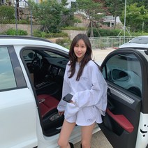 클로슈W / 마실룩 오버 티셔츠 & 밴딩 숏 팬츠 세트 (2color)