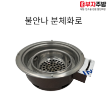 분체 불안나화로 업소용 술불 화로구이 숯 그릴 불판 로스타 석쇠 구이용, 사각 석쇠 걸이 없음, 345mm용