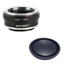 Rollei QBM 용 렌즈 캡이 있는 K & F 어댑터 소니호환 E 마운트 카메라 NEX A7R2 a5000, 한개옵션0