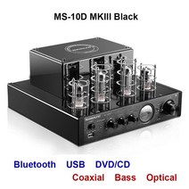 Nobsound MS 10D MKII MS 10D MKIII 증폭기 진공관 증폭기 지원 Bluetooth USB 광 동축 저음 DVD CD 입력|앰프|, 1개, MS-10D MKII Black, 220V