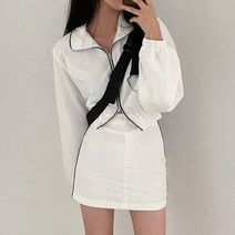 [레티고] 데일리 집업 점퍼 스커트 세트