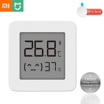샤오미습도계 Xiaomi-Mijia 무선 스마트 전기 디지털 온도 시계 실내 실외 겸용 LCD 습도계 온도계, [02] green