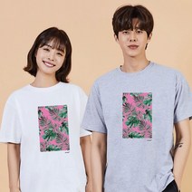 키밍 트로피칼 여름 수채화 그림 감성그래픽반팔티