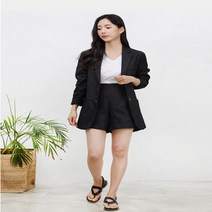 메이비굿 여성린넨카라 자켓 여자여름옷 린넨의류