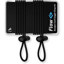 Flow Goggle Strap Kit (2-Pack) - Replacement Bungee Cord Straps for Swim Goggles - Solid Colors (Sol, 1, Solid Black