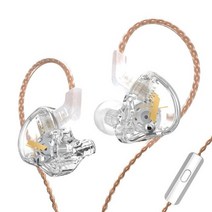 인이어 KZ EDX 1DD 이어폰 HIFI 베이스 이어 버드 모니터 이어폰 스포츠 소음 차단 헤드셋 ES4 ZST X ED9 ED12 STM M10 ZS3, 러시아, clear with mic