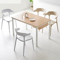 4인가족 수저통 식탁 원목 테이블 1200 새집이사 펜션 모델하우스 식당, 멀바우화이트