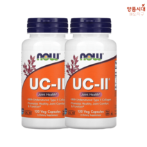 NOW Foods 나우 푸드 UC-II II형 2형 콜라겐 칼슘 40mg 베지 캡슐 120정, 120 카운트