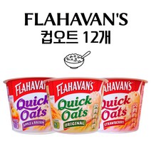플라하반 오트밀 컵오트 12개 오리지널 딸기 사과&건포도 과일맛 골라담기, 사과&건포도6개+오리지널3개+딸기3개