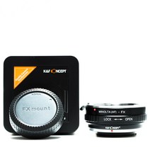 K&F AF-FX 렌즈어댑터 - 미놀타-소니 A 렌즈 >> 후지 X 바디 - 뒤캡포함 - Minolta A lens to Fuji X mount adapter   rear cap