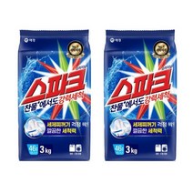 스파크 스마트클린 분말세제 리필, 3kg, 2개