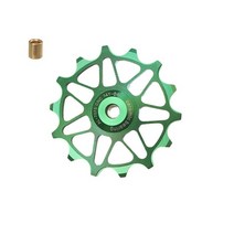 mtb road bike 세라믹 풀리 후면 변속기 12t 14t bike bearing gear shifter guide wheel for shimano sram gx bike a, 초록, 14톤