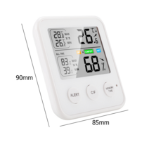 미니 디지털 온도계 습도계 실내 및 침실 습도 모니터 흰색, 한개옵션0