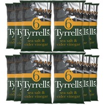 Tyrrells Salt & Cider Vinegar 티렐스 씨 솔트 사이다 비니거 크리스피 감자칩 25g 12팩