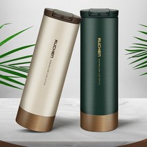루첸 시그니처 카페 텀블러 500ml(1개) 이중스텐레스, 제이드그린