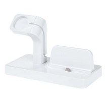 충전 베이스 2-in-1 충전기 독폰 충전 스탠드 USB 포트 충전기 스테이션, 하얀