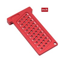 목공 스크라이브 미터법/인치 정밀 T 자 알루미늄 포켓 마킹 게이지 크로스 교정 홀 스크라이빙 눈금자, [02] 인치 (2.5 인치)