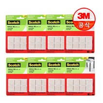 3M 스카치 SP844 마루보호 패드 사각 소 16p, 8개