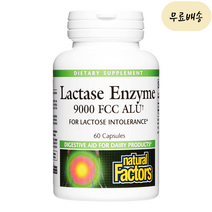 네추럴팩터스 락타아제 300mg 효소 60개입 [미국 직배송], 1개, 60개