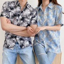휴양지 커플룩 셔츠 바캉스 패션 카라셔츠 허니문룩 0.5105ea