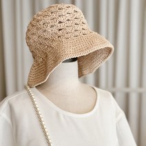 [DIY] 모아레이스버킷햇뜨기 코바늘모자뜨기 뜨개모자패키지, 아이보리