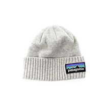 [patagonia(파타고니아)]Brodeo Beanie 니트 모자 니트로고 그레이 아웃도어 패션 등산 패션 남여공용 재활용 나일론 재활용 울 캠핑 등산 29206PLDG FA19