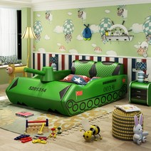 탱크 침대 가드레일 어린이 바운스 에어 키즈까페 1.2~1.5M, 1500mm x 1900mm, 없이, 04.침대+브라운쿠션10포인트+침대옆수납장2개