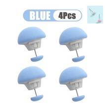 리빙 박스 이불 정리함 5/10Pcs BedSheet 퀼트 클립 버섯 고정 홀더 미끄럼 이불 커버 담요 섬유 수정 버클, 02 4Pcs Blue