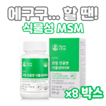 관절 연골엔 식물성 MSM 120정 하루두알 2개월분 엠에스엠 디메틸설폰 N아세틸글루코사민 비타민D 초록입홍합 보스웰리아 상어연골 생선콜라겐 해조칼슘 할머니 할아버지 부모님 등산, 8개