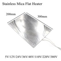 태양열설치 가정용 태양광 패널 자가발전 150x100mm 5V 12V 24V 36V 48V 110V 220V 380V 스테인레스 운모 플랫 히터 철강 전기 난방 요소 플라스틱 사, 11 300x200mm