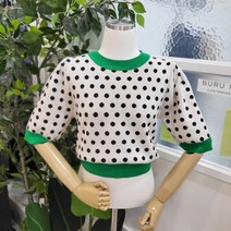 부루앤쥬디 sh06 팝도트배색니트 아이보리 BPDPO013B