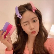 (1+1) 뿌리 볼륨용 집게 구루퍼 2개, 연핑크