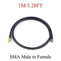 1-5M RG58/50-3 RF 동축 케이블 SMA/RP-SMA 암-수 와이어 셀룰러 증폭기 신호 부스터 안테나, 04 SMA 1m(3.28ft)