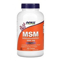 나우푸드 MSM Methylsulfonylmethane 1500 mg 200 태블릿 magnesiumstearate silicondioxide 이산화규소 stearic 스테아르산