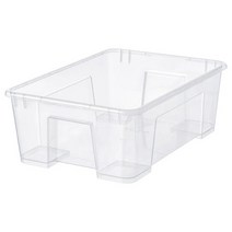 이케아 삼라 수납함 11L 투명 39x28x14cm 폴리프로필렌, 없음, 1개
