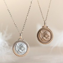 루피나 14k 18k 행운의 아기 천사 코인 목걸이 펜던트 팬던트
