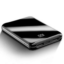 미니 보조배터리 미니 빠른 충전 보조베터리 휴대용 30000mAh 충전기 양방향 HD 디지털 디스플레이 외부 배터리 아이폰 Xiaomi 화웨이, 02 black